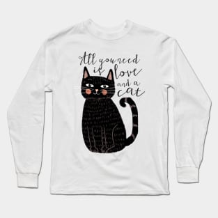 All you need is love and a cat Art Print Cat wall Art || Cat lover gift || pet wall hanging  || Mia Charro Poster Long Sleeve T-Shirt